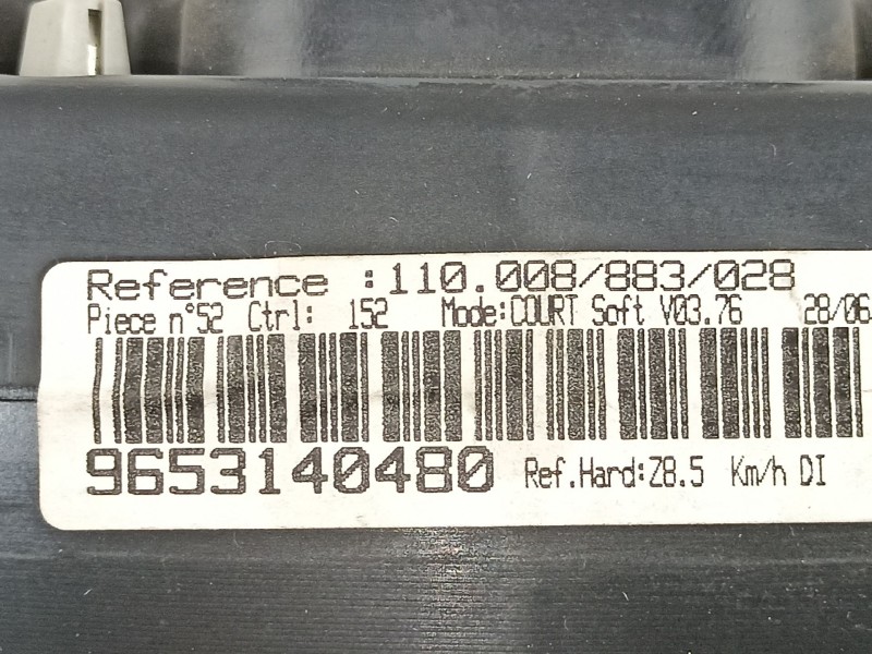 Recambio de cuadro instrumentos para peugeot 607 2.2 d referencia OEM IAM 9653140480 110008883028 