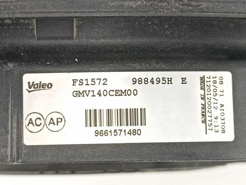Recambio de electroventilador para peugeot 308 1.6hdi 9h05 112cv 6velocidades referencia OEM IAM 9661571480 988495H FS1572