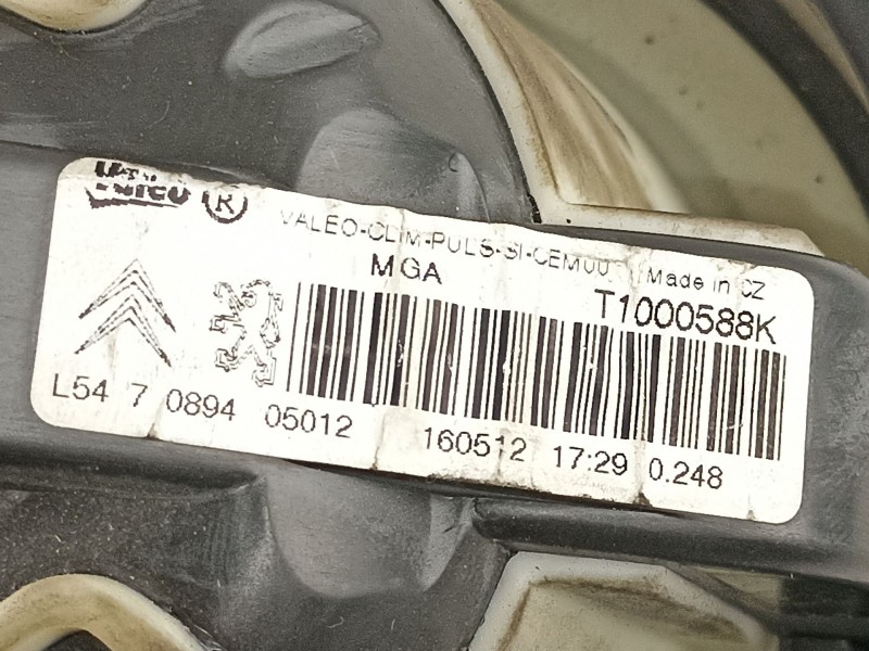 Recambio de motor calefaccion para peugeot 308 1.6hdi 9h05 112cv 6velocidades referencia OEM IAM 6441Z7 T1000588K 