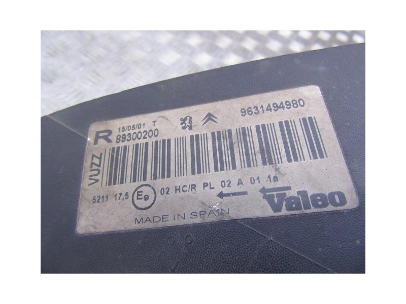 Recambio de faro dcho. : citroen xsara picasso : 1.6 g (95,17cv) [2001] para citroen xsara picasso 1.6 g referencia OEM IAM 9631