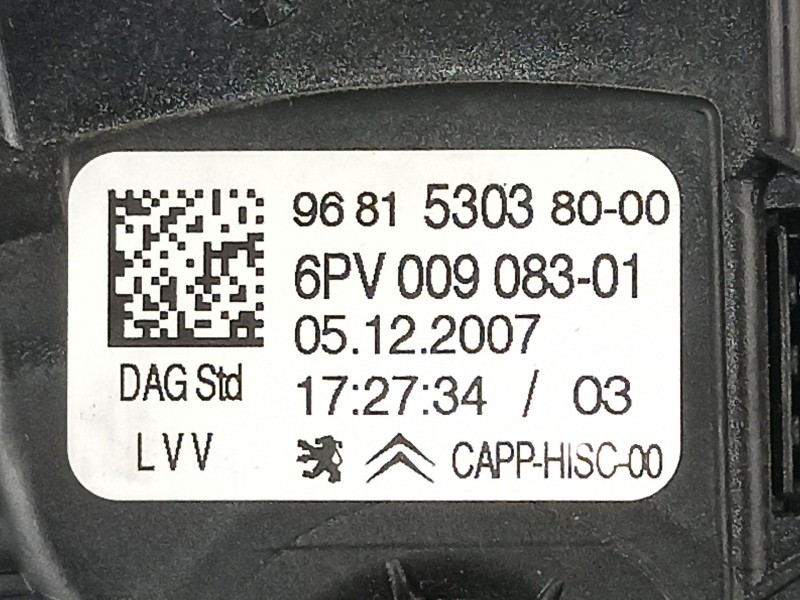 Recambio de potenciometro aceleracion para peugeot 308 1.6 g-5fw premiumvt 16v referencia OEM IAM 9681530380 6PV00908301 
