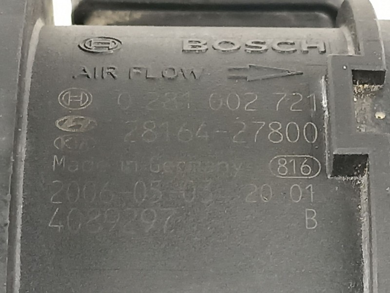 Recambio de caudalimetro para hyundai tucson (jm) 2.0 crdi referencia OEM IAM 2816427800 0281002721 