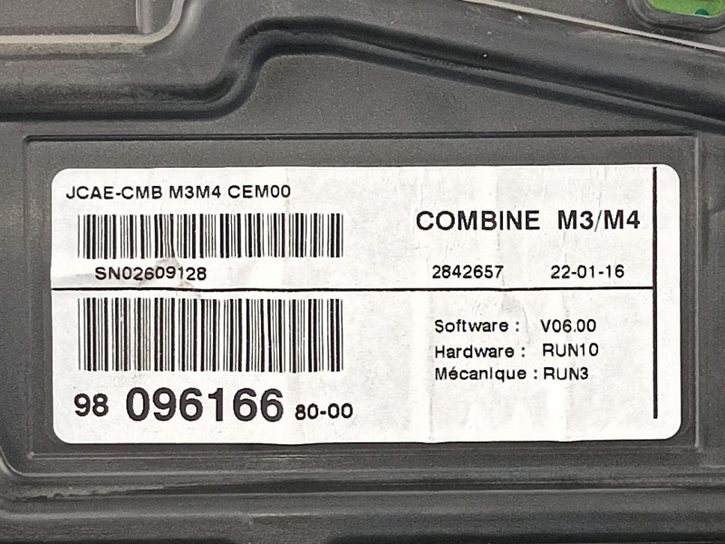 Recambio de cuadro instrumentos para citroen c elysee -exclu 1.6 hdi bh02 100cv 73 kw referencia OEM IAM 9809616680  