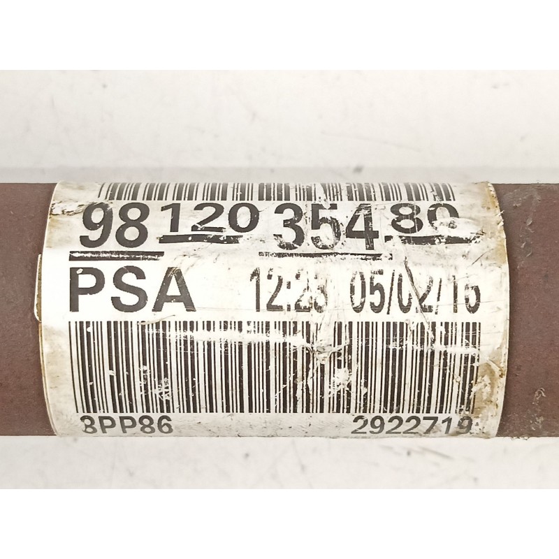 Recambio de transmision delantera derecha para citroen c elysee -exclu 1.6 hdi bh02 100cv 73 kw referencia OEM IAM 9812035480  