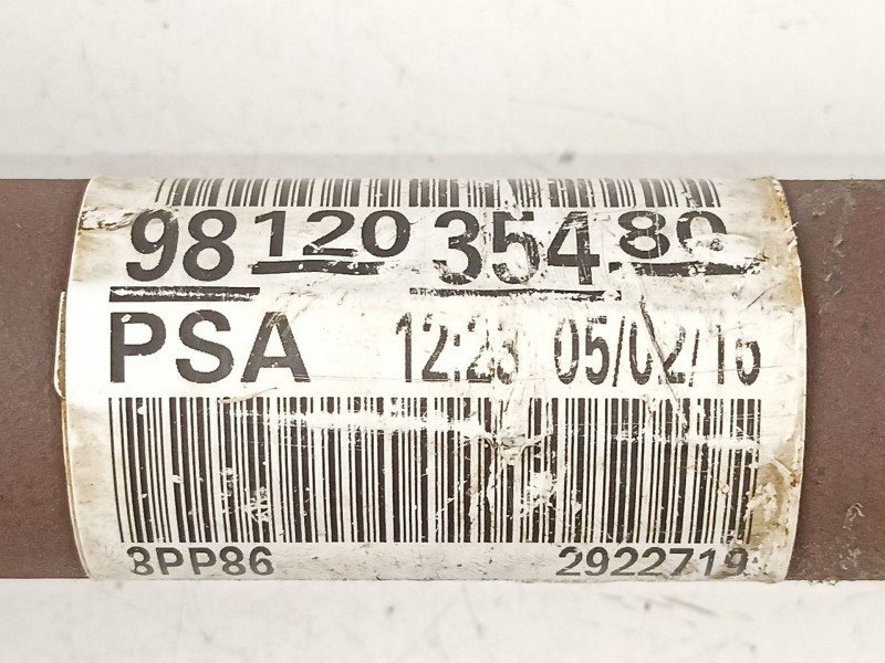 Recambio de transmision delantera derecha para citroen c elysee -exclu 1.6 hdi bh02 100cv 73 kw referencia OEM IAM 9812035480  