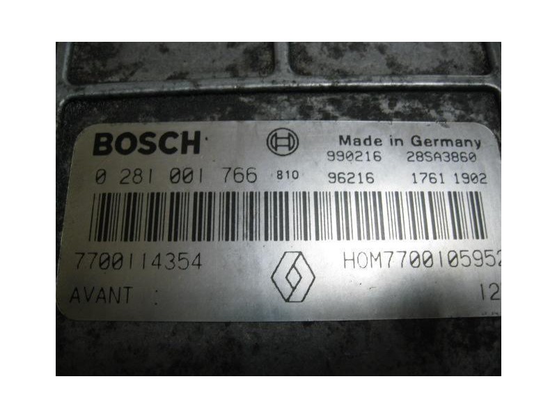 Recambio de centralita : renault laguna : 1.9 td 5p [1999] para renault laguna 1.9 td  5p referencia OEM IAM 0281001766  