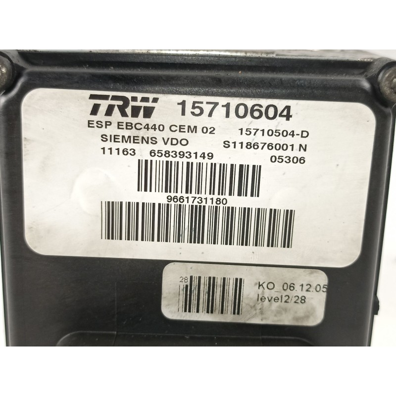 Recambio de abs para peugeot 407 sw 2.0 hdi d-rhr 6velocidades referencia OEM IAM 9661731180 15710604 EBC440