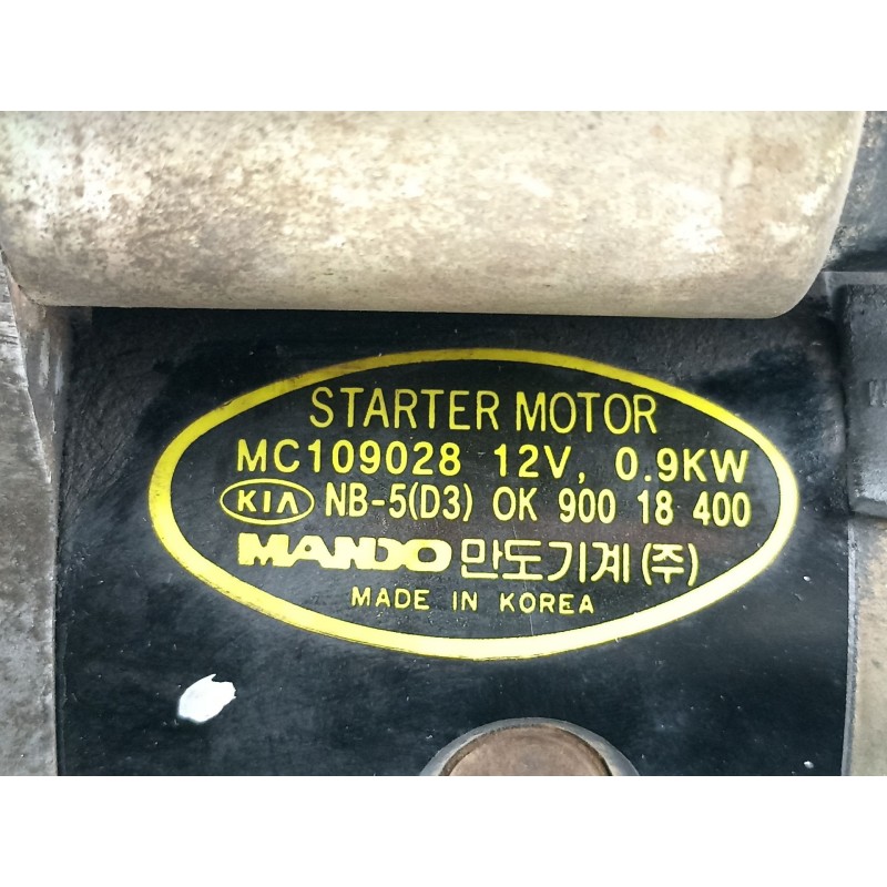 Recambio de motor arranque para kia shuma i (fb) 1.5 i 16v referencia OEM IAM 0K24118400C 90018400 MC109028