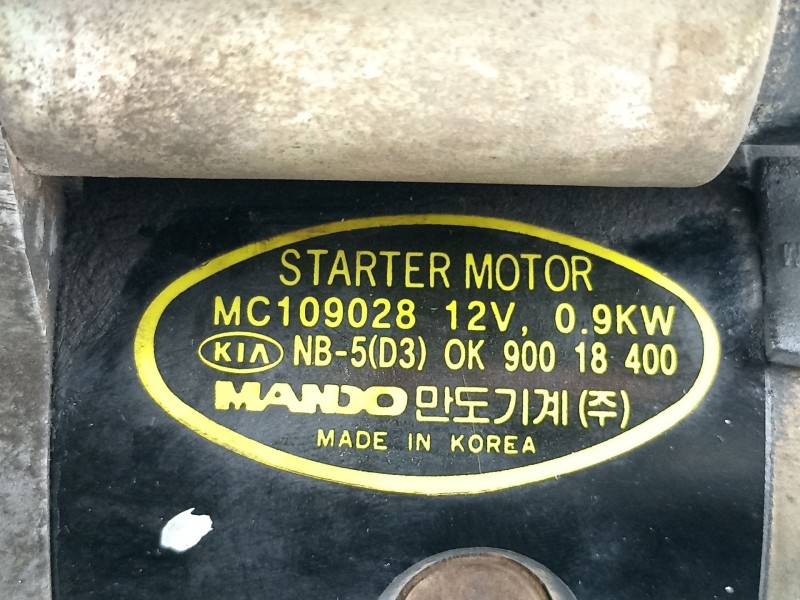Recambio de motor arranque para kia shuma i (fb) 1.5 i 16v referencia OEM IAM 0K24118400C 90018400 MC109028