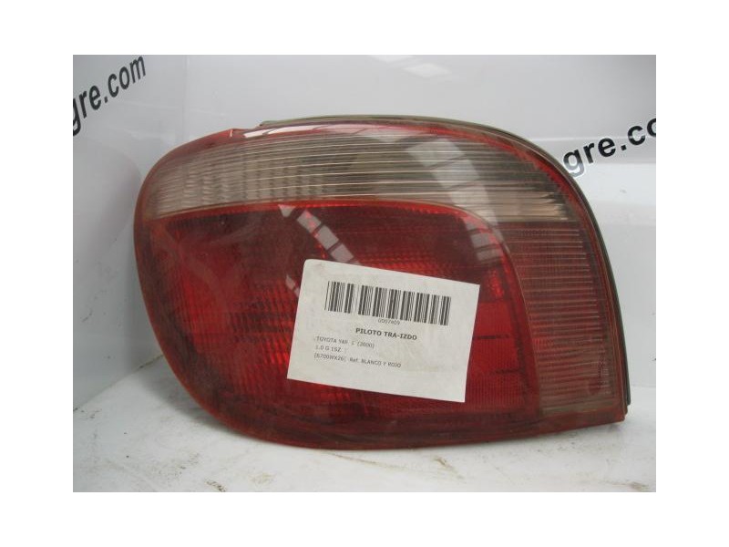 Recambio de piloto trasero izq. : toyota yaris : 1.0 g 1sz 3p [2000] para toyota yaris 1.0 g 1sz referencia OEM IAM BLANCOYROJO 