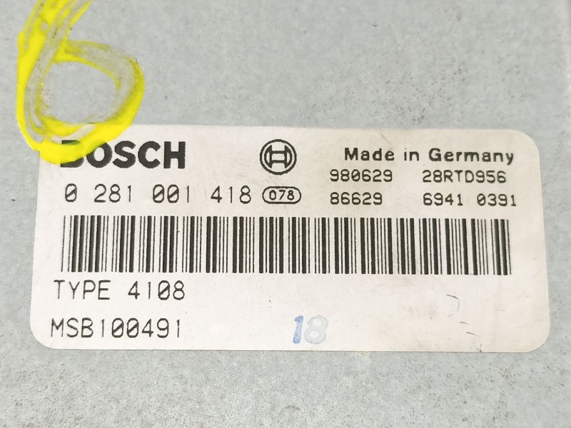 Recambio de centralita para rover 400 fastback (rt) 420 di referencia OEM IAM MSB100491 0281001418 