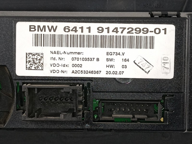 Recambio de mandos calefaccion aire para bmw serie 3 berlina (e90) 320d referencia OEM IAM 9147299 A2C53246367 64119147299
