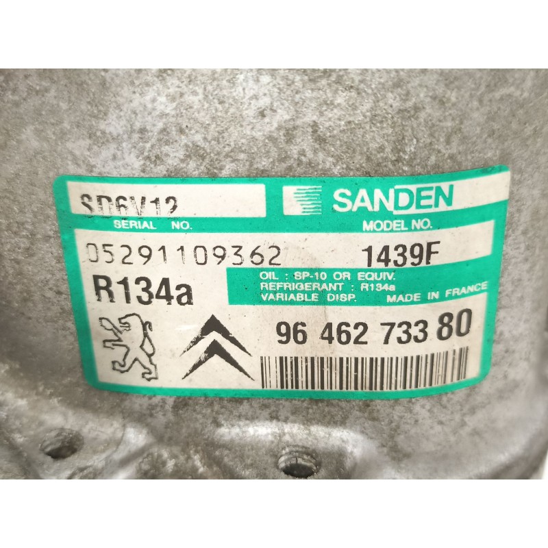 Recambio de compresor aire acondicionado para citroen c3 1.4 hdi sx plus referencia OEM IAM 9646273380  