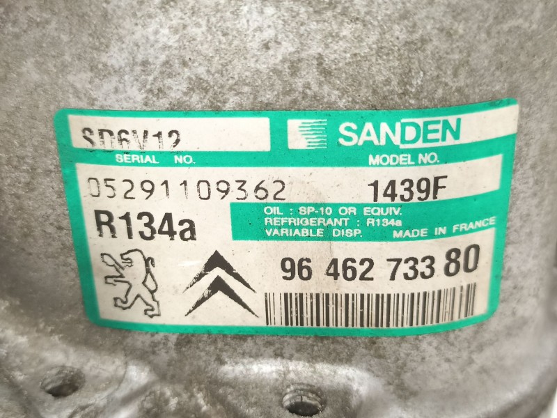 Recambio de compresor aire acondicionado para citroen c3 1.4 hdi sx plus referencia OEM IAM 9646273380  