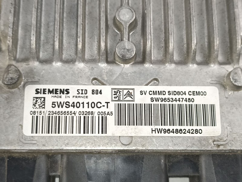 Recambio de centralita para citroen c3 1.4 hdi sx plus referencia OEM IAM 9648624280 5WS40110C 
