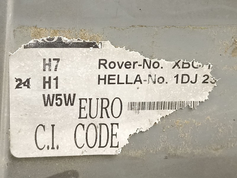 Recambio de faro izquierdo para mg rover serie 75 (rj) 2.0 v6 24v cat referencia OEM IAM 1DJ236032110 XBC103950 