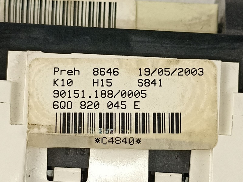 Recambio de mandos calefaccion aire para volkswagen polo (9n1) 1.2 12v referencia OEM IAM 6Q0820045E 901511880005 
