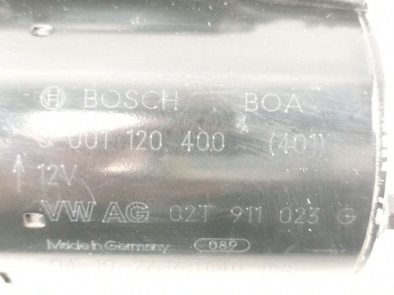 Recambio de motor arranque para volkswagen polo (9n1) 1.2 12v referencia OEM IAM 02T911023G 0001120400 