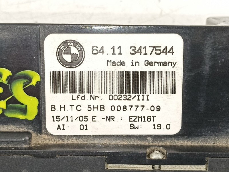 Recambio de mandos calefaccion aire para bmw x3 3.0 td 211/218 cv referencia OEM IAM 3417544  64113417544