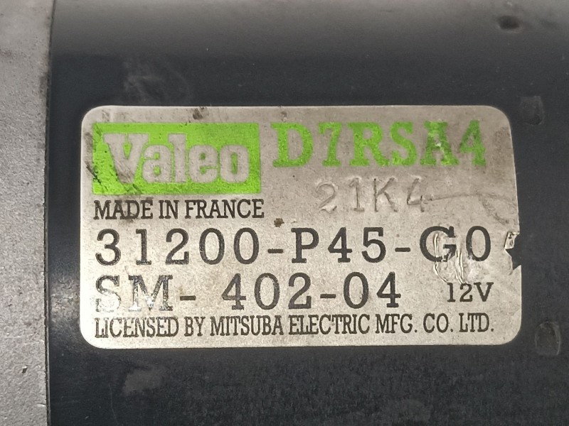 Recambio de motor arranque para rover 620 2.0 g referencia OEM IAM 31200P45G0 SM40204 GNU4773