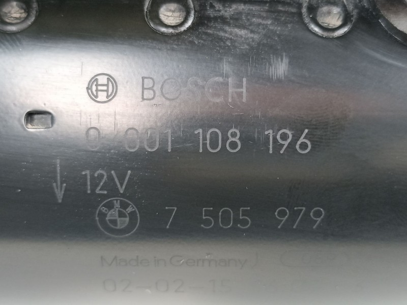 Recambio de motor arranque para bmw 318 1.8 g referencia OEM IAM 7505979 0001108196 12427505979