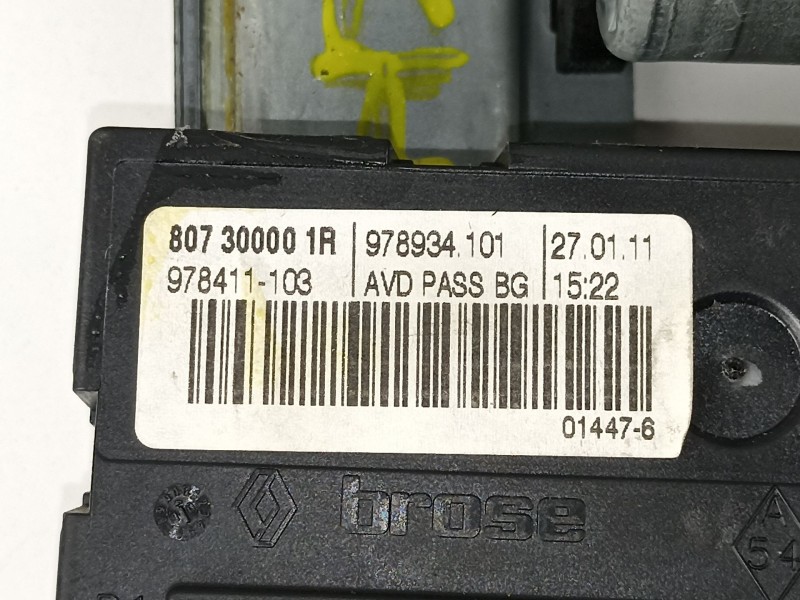 Recambio de elevalunas delantero derecho para renault laguna grandtour iii dynamique referencia OEM IAM 807000002R 978408100 807