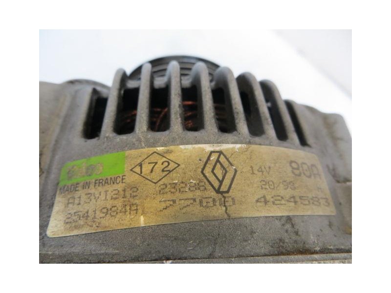 Recambio de alternador : renault megane : 1.6 g -k7m 3p coupe (89,76cv)3p [1998] para renault megane 1.6 g -k7m coupe referencia