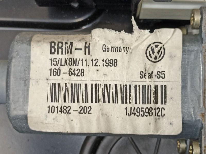 Recambio de elevalunas trasero derecho para seat toledo (1m2) 1.9 tdi referencia OEM IAM 1J4959812C 1M0839756 9776101438202