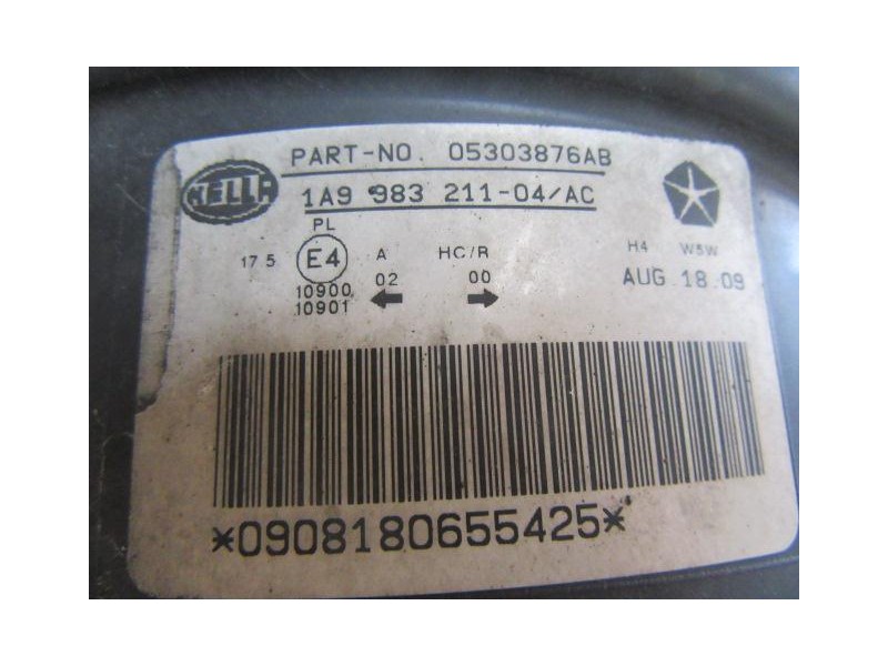 Recambio de faro dcho. : jeep patriot : 2.0 tdi [2010] para jeep patriot 2.0 tdi referencia OEM IAM   