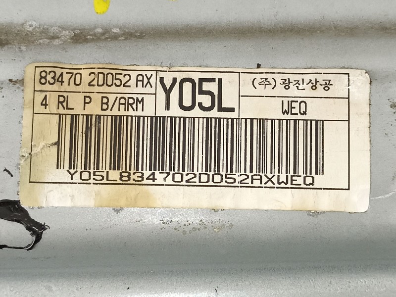 Recambio de elevalunas trasero izquierdo para hyundai elantra (xd) 2.0 crdi gls (4-ptas.) referencia OEM IAM 834702D052  