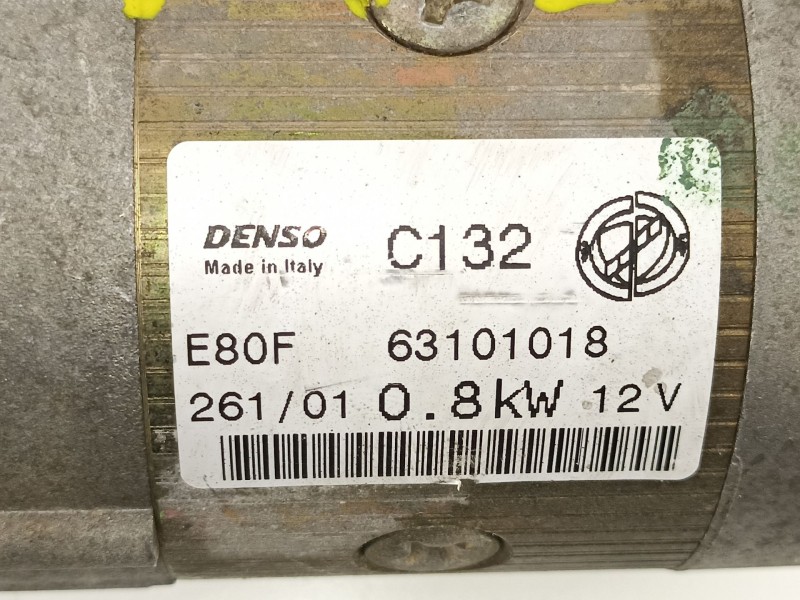 Recambio de motor arranque para fiat seicento 1.1 g referencia OEM IAM 63101018  