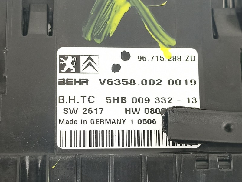 Recambio de mandos calefaccion aire para citroen c5 berlina business referencia OEM IAM 96715288 5HB00933213 96715288ZD