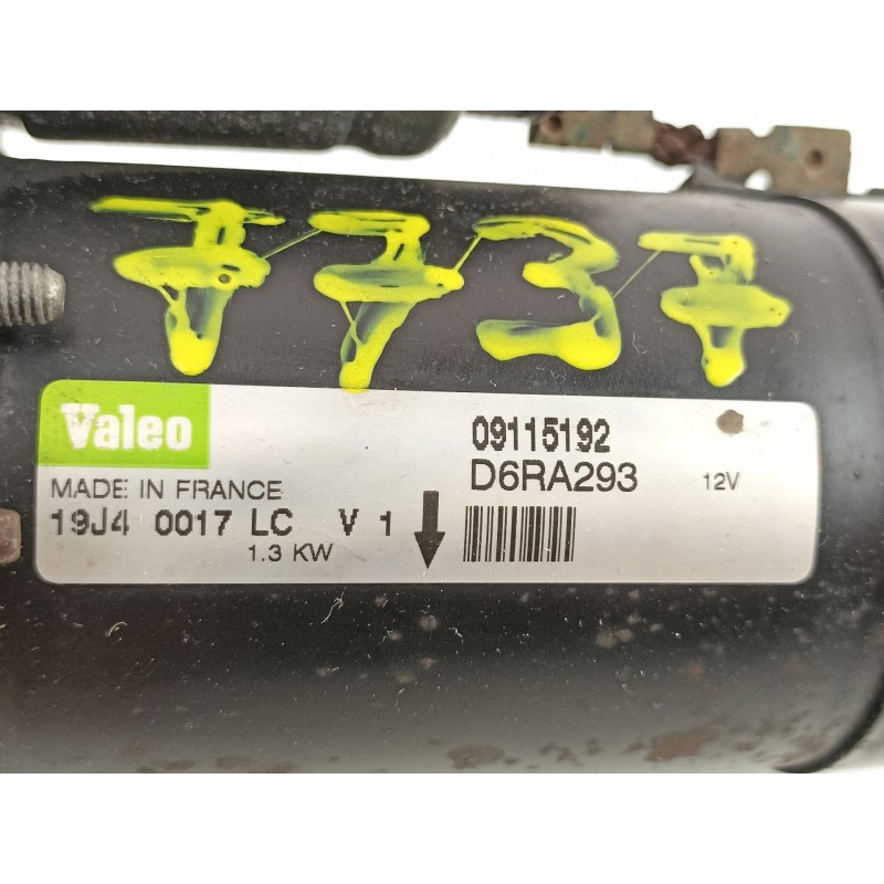 Recambio de motor arranque para opel astra h berlina 1.6 16v referencia OEM IAM 09115192 D6RA293 6202075