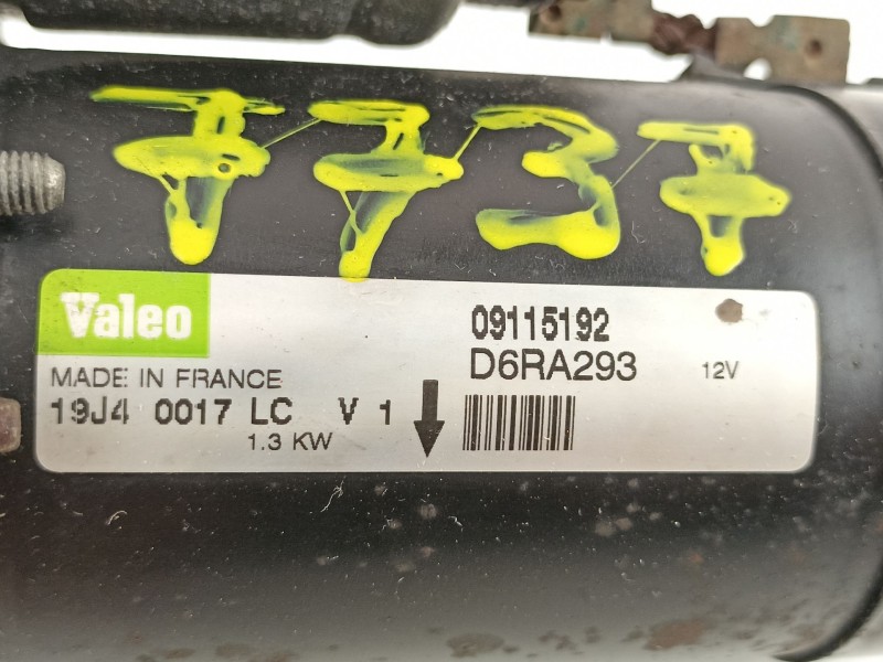 Recambio de motor arranque para opel astra h berlina 1.6 16v referencia OEM IAM 09115192 D6RA293 6202075