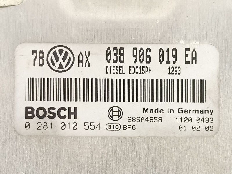 Recambio de centralita para volkswagen passat 1.9 tdi referencia OEM IAM 038906019EA 0281010554 