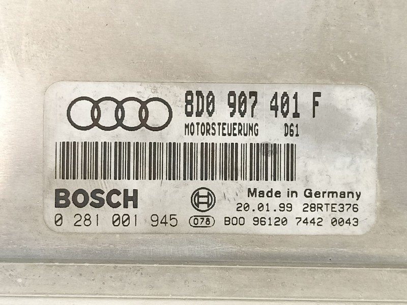 Recambio de centralita para audi a4 avant (b5) 2.5 tdi referencia OEM IAM 8D0907401F 0281001945 