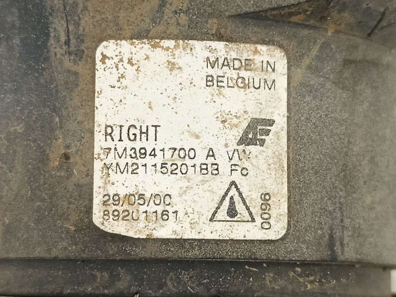 Recambio de antiniebla derecho para ford galaxy (vx) 1.9 tdi referencia OEM IAM 7M3941700A 89201161 YM2115201BB