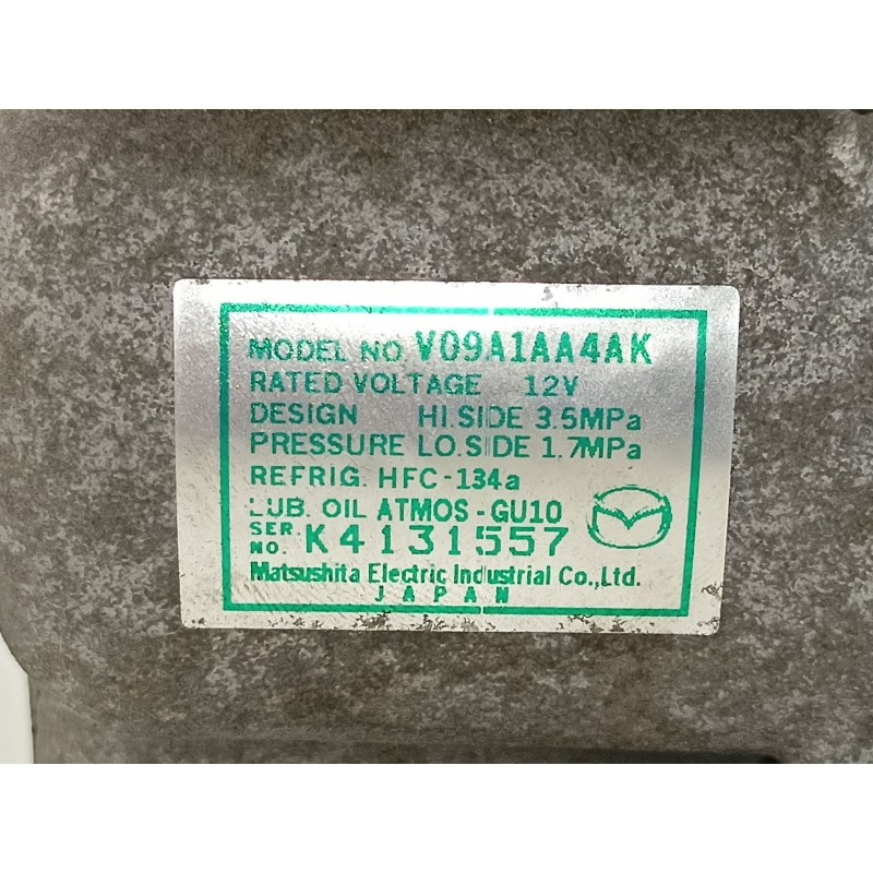 Recambio de compresor aire acondicionado para mazda 2 (de) 1.5 g /zy 103 cv 5puertas 5velocidades referencia OEM IAM D65161K00B 