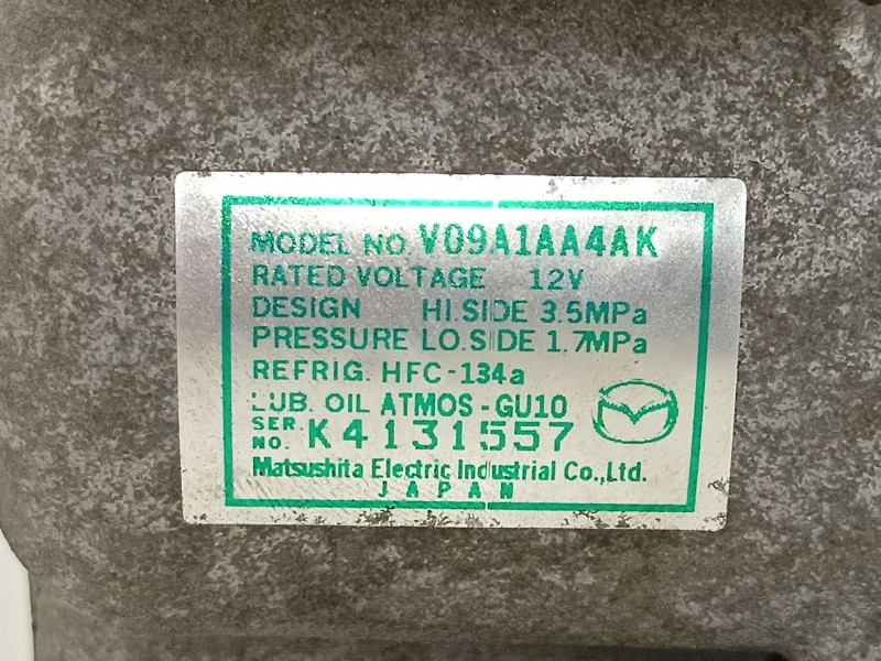 Recambio de compresor aire acondicionado para mazda 2 (de) 1.5 g /zy 103 cv 5puertas 5velocidades referencia OEM IAM D65161K00B 