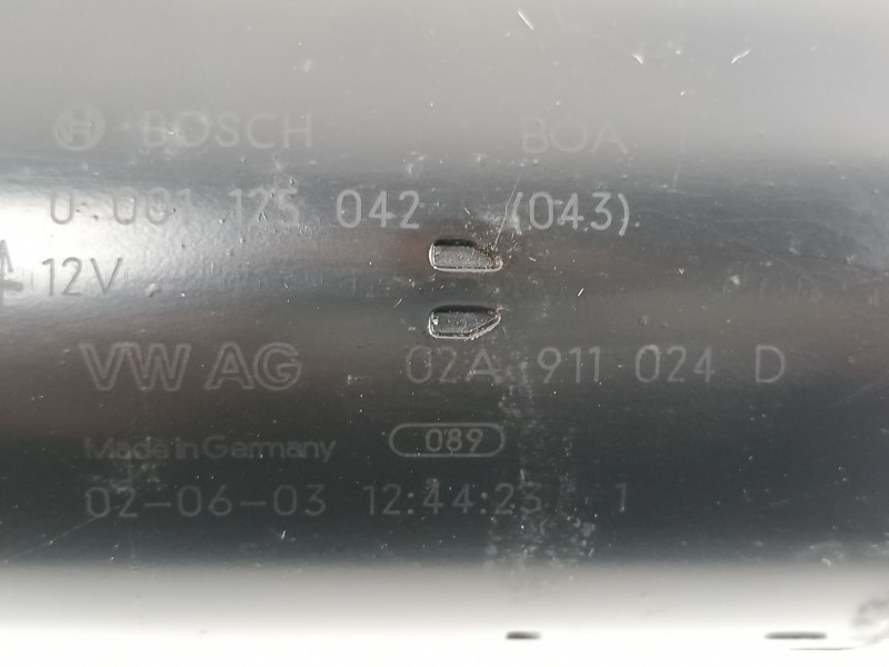 Recambio de motor arranque para seat toledo (1m2) 1.9 tdi referencia OEM IAM 02A911024D 0001125042 