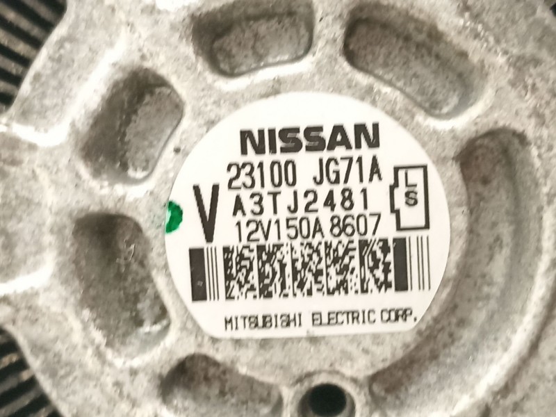 Recambio de alternador para renault koleos privilege referencia OEM IAM 23100JG71A A3TJ2481 