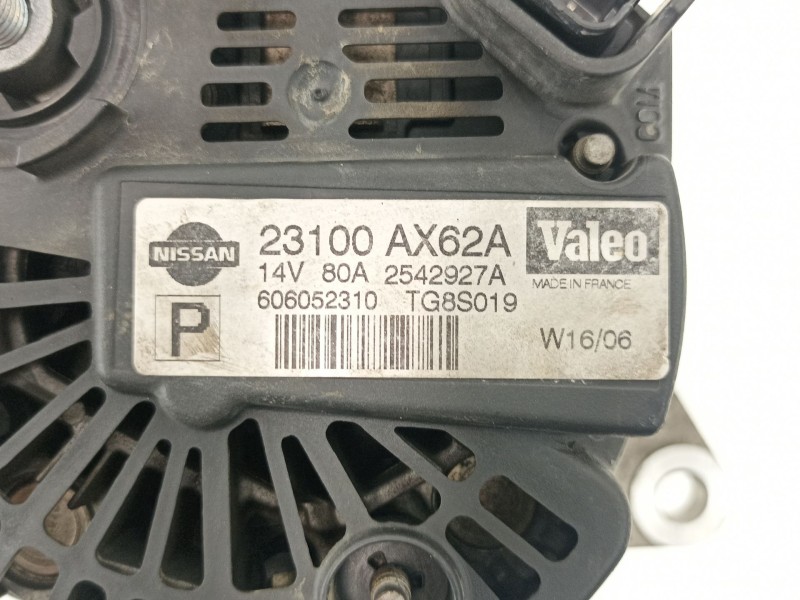 Recambio de alternador para nissan note (e11e) 1.4 cat referencia OEM IAM 23100AX62A TG8S019 2542927A