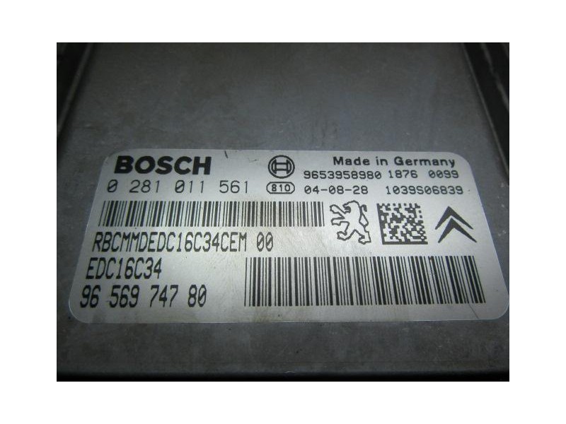 Recambio de centralita : citroen c 5 : 1.6 hdi -9hz [2004] para citroen c 5 1.6 hdi -9hz referencia OEM IAM 0281011561  