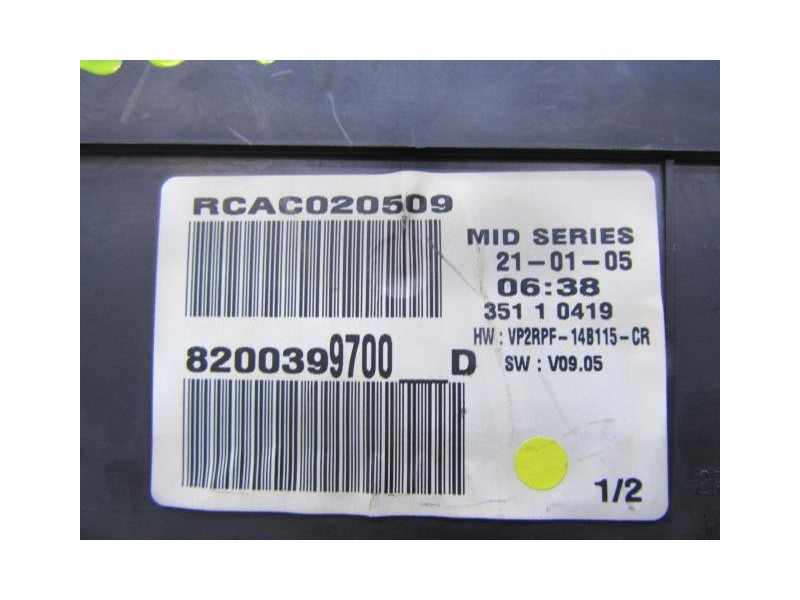 Recambio de cuadro instrumentos : renault megane : 1.9 dci (119,64cv) [2005] para renault megane 1.9 dci referencia OEM IAM 8200