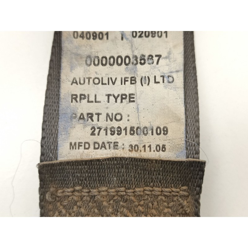 Recambio de cinturon seguridad delantero izquierdo para tata safari 3.0 td referencia OEM IAM 271991500109  