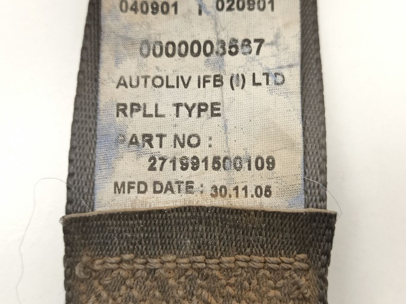 Recambio de cinturon seguridad delantero izquierdo para tata safari 3.0 td referencia OEM IAM 271991500109  
