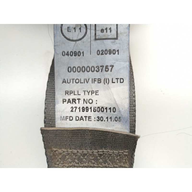 Recambio de cinturon seguridad delantero derecho para tata safari 3.0 td referencia OEM IAM 271991500110  