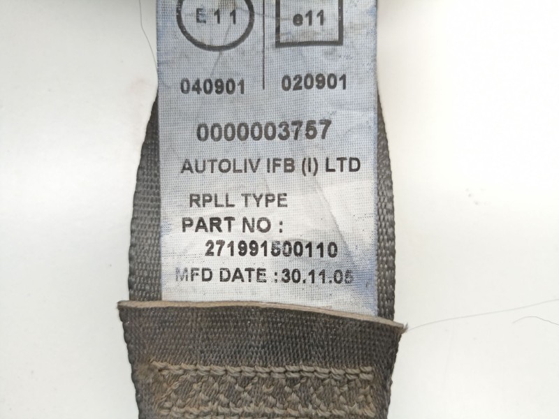 Recambio de cinturon seguridad delantero derecho para tata safari 3.0 td referencia OEM IAM 271991500110  