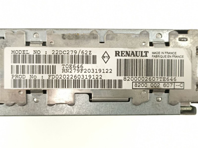 Recambio de radio cd/mp3 para renault laguna ii (bg0) dynamique referencia OEM IAM 8200002607 22DC27962Z 