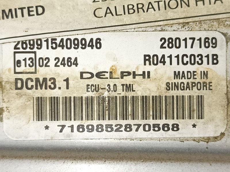Recambio de centralita para tata safari 3.0 td referencia OEM IAM 269915409946 R0411C031B 28017169